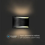 9W(1280Lm) LED BRIDGELUX fassaadivalgusti, V-TAC, IP54, must, neutraalne valge 4000K