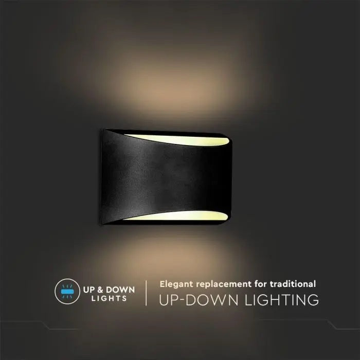 9W(1280Lm) LED BRIDGELUX fassaadivalgusti, V-TAC, IP54, must, neutraalne valge 4000K