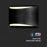 9W(1280Lm) LED BRIDGELUX fassaadivalgusti, V-TAC, IP54, must, neutraalne valge 4000K