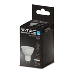 GU10 7.5W(610Lm) LED Spuldze, V-TAC SAMSUNG, IP20, garantija 5 gadi, neitrāli balta gaisma 4000K