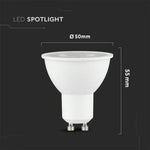 GU10 7.5W(610Lm) LED Spuldze, V-TAC SAMSUNG, IP20, garantija 5 gadi, neitrāli balta gaisma 4000K