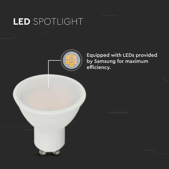GU10 10W(1000Lm) LED-lambi V-TAC SAMSUNG, 5 aastat garantiid, IP20, soe valge valgus 3000K
