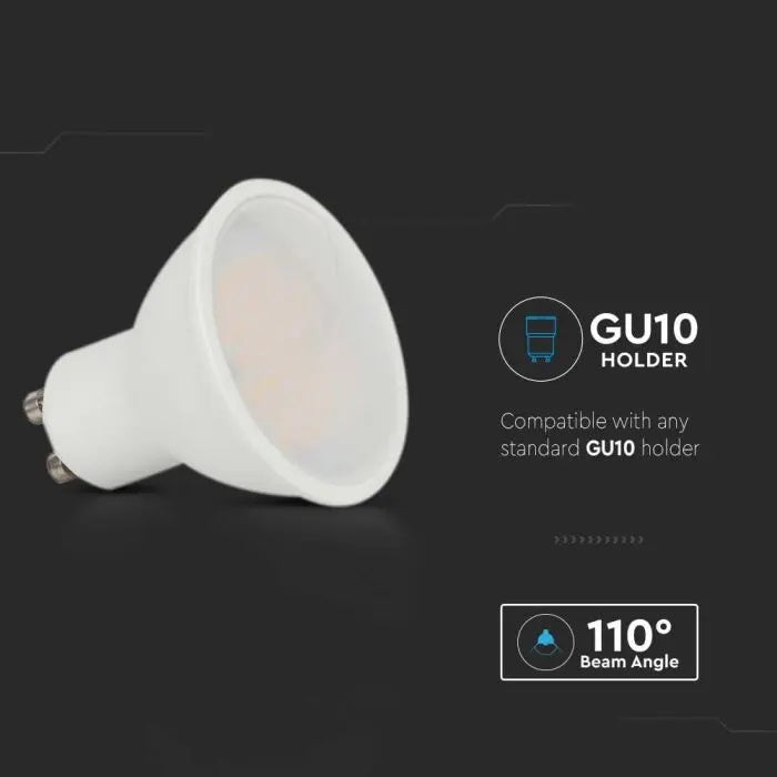 GU10 10W(1000Lm) LED Spuldze,100° V-TAC SAMSUNG, IP20, garantija 5 gadi, neitrāli balta gaisma 4000K