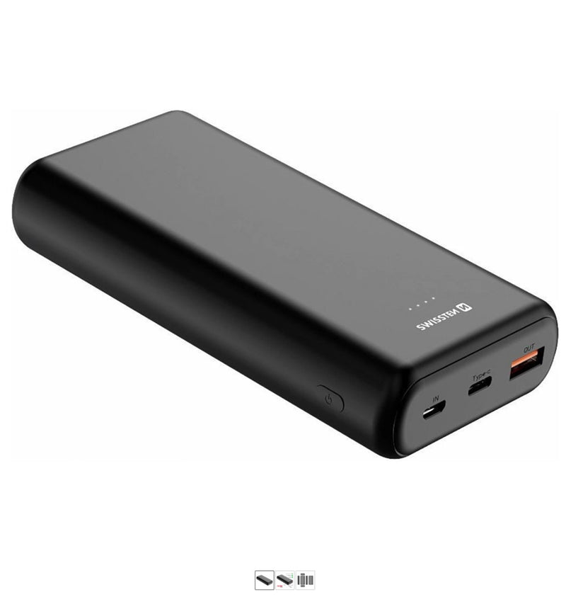 20000 mAh Power Bank External Charging Battery USB / USB-C / Micro USB / 20W