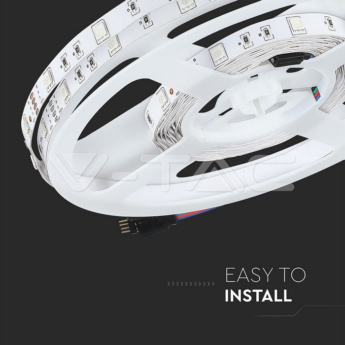 5 m RGB värviline LED ribakomplekt siseruumidesse IP20 koos puldiga, 12v toiteallikaga (2124+2671+3625)