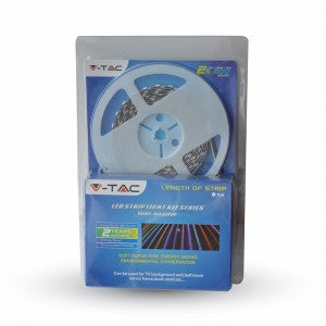 10W/m (840Lm/m) 60 LED SMD 5050 Комплект ленты с блоком питания, DC:12V, V-TAC, холодный белый свет 6000K