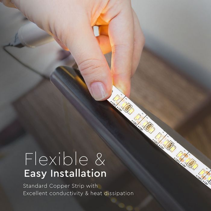 Price for 1m_18W/m(1700Lm/m) 1.5A/m, 204 LED Tape, waterproof IP20, V-TAC, cold white light 6000K