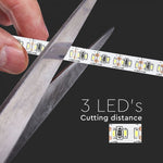 Pris per 1m_18W/m(1700Lm) LED-tejp, 204 dioder SMD3014, vattentät IP20, V-TAC, varmvitt ljus 3000K