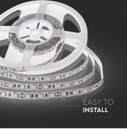 Hind 1m_9W/m(600Lm) LED lint, 60 dioodi SMD5050, veekindel IP20, V-TAC, 24V, külmvalge valgus 6000K.