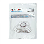 Pris för 1m_9.6W(1000Lm) LED-tejp, 60 dioder SMD5050, vattentät IP20, V-TAC, 24V, varmvitt ljus 3000K