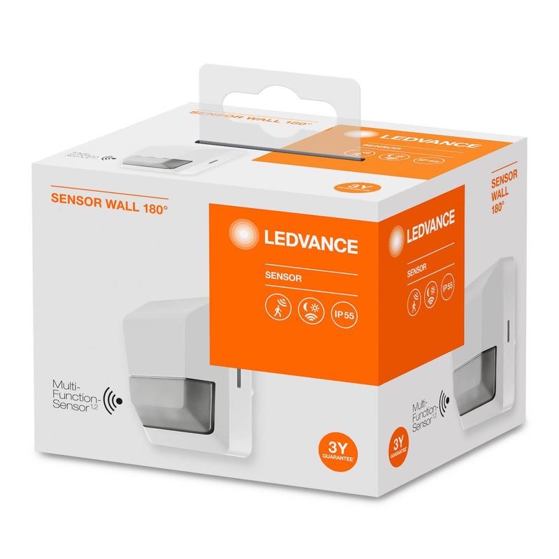 LEDVANCE PIR motion sensor, IP55, white, warranty 3 years