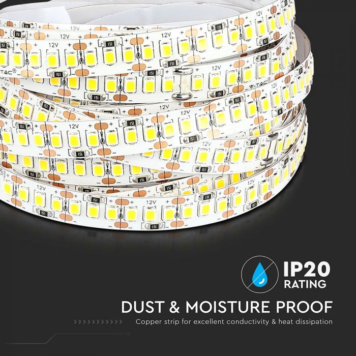 Price for 1m_18W(1700Lm) LED Tape, 204 diodes SMD2835, waterproof IP20, V-TAC, cold white light 6000K