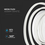Price for 10m_320Lm LED 24V Flex neon Tape (7-9W/m), IP65 waterproof, V-TAC, warm white 3000K