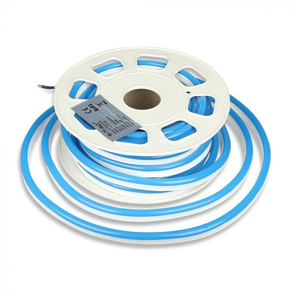 Price for 10m_8W/m(320Lm/m) LED 24V LED NEON FLEX Tape, IP65 waterproof, V-TAC, BLUE light
