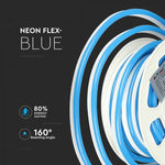 Цена за 10м8Вт/м(320Лм/м) Лента светодиодная 24В LED NEON FLEX, IP65 водонепроницаемая, V-TAC, СИНИЙ