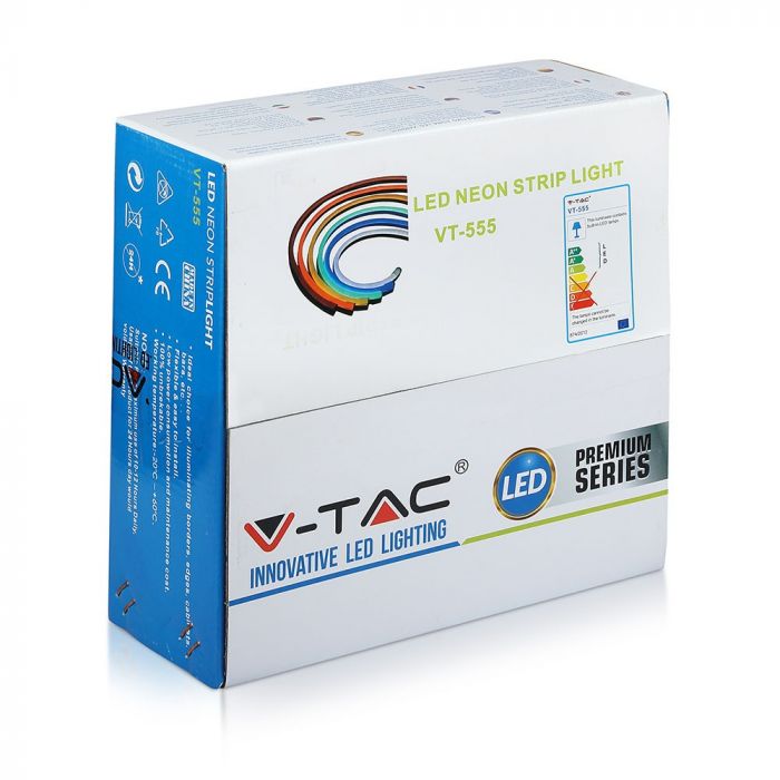 Price for 10m_8W/m(320Lm/m) LED 24V LED NEON FLEX Tape, IP65 waterproof, V-TAC, BLUE light