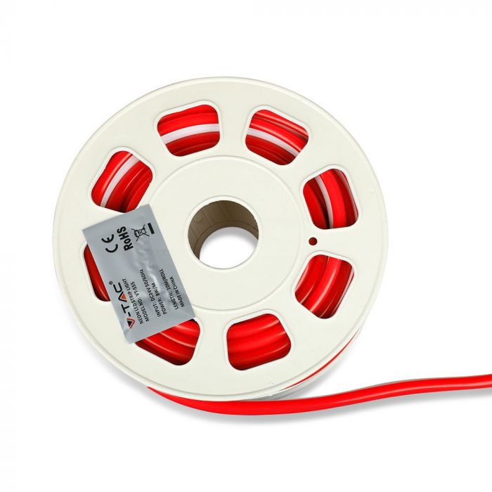 Pris per 10m_8W/m(320Lm/m) LED 24V Flex neon Tape, IP65 vattentät, V-TAC, RÖD