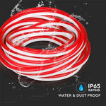Pris per 10m_8W/m(320Lm/m) LED 24V Flex neon Tape, IP65 vattentät, V-TAC, RÖD