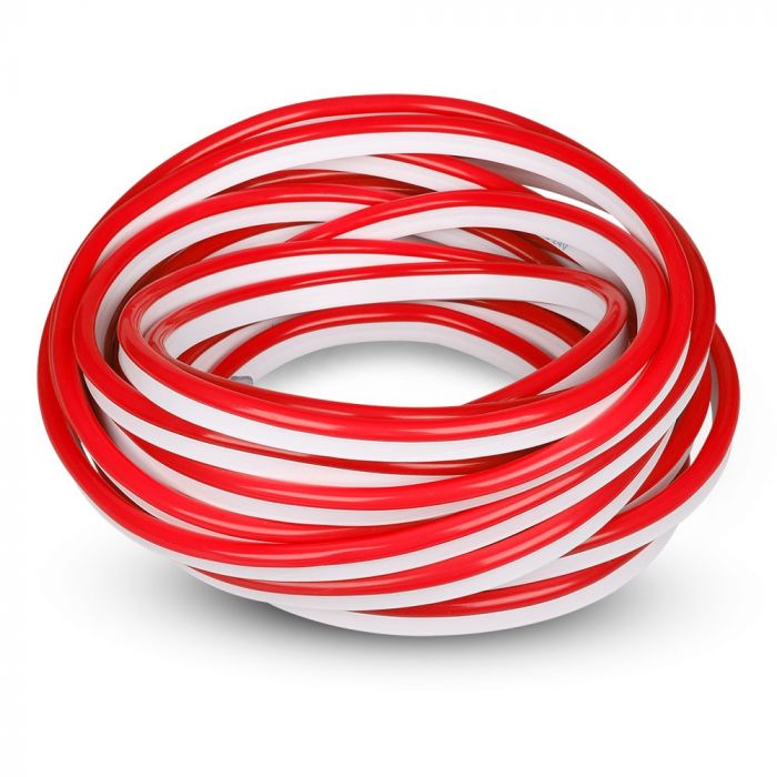 Pris per 10m_8W/m(320Lm/m) LED 24V Flex neon Tape, IP65 vattentät, V-TAC, RÖD
