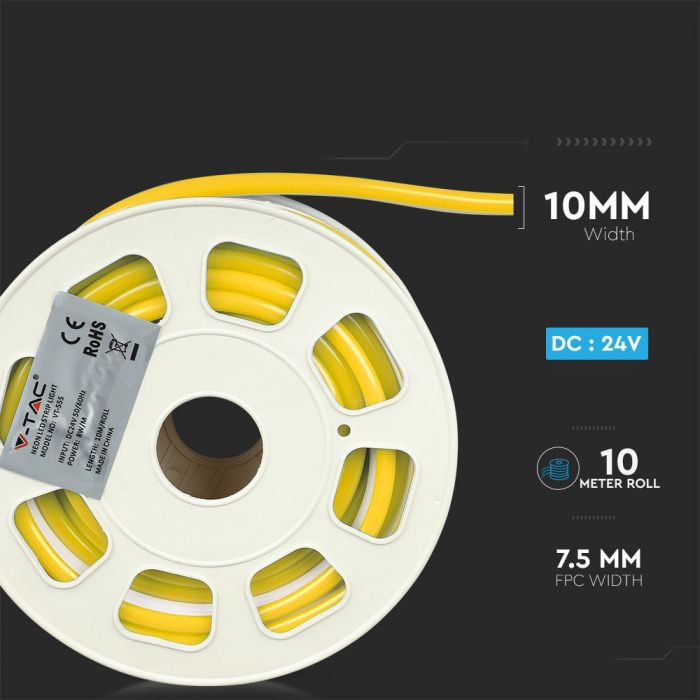 Hind 10m_320Lm LED 24V Flex neoonpael (7-9W/m), IP65 veekindel, V-TAC, KOLLANE