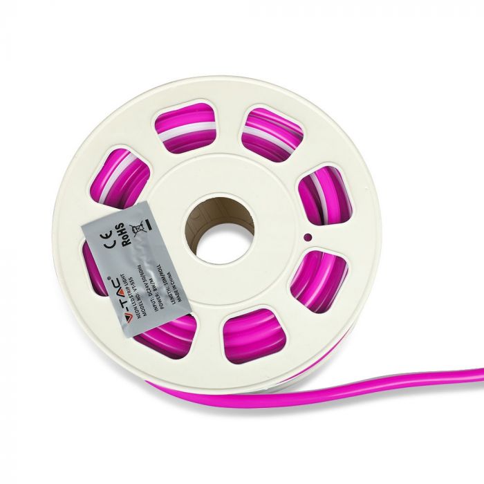 Цена за 10m_320Lm LED 24V Flex neon Tape (7-9W/m), IP65 waterproof, V-TAC, PINK