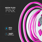 Цена за 10m_320Lm LED 24V Flex neon Tape (7-9W/m), IP65 waterproof, V-TAC, PINK