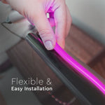 Цена за 10m_320Lm LED 24V Flex neon Tape (7-9W/m), IP65 waterproof, V-TAC, PINK