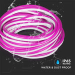 Цена за 10m_320Lm LED 24V Flex neon Tape (7-9W/m), IP65 waterproof, V-TAC, PINK