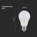 E27 8.5W(1055Lm) LED лампа V-TAC SAMSUNG, гарантия 5 лет, A60, 6400K