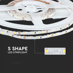 Pris per 1m_3,6W/m(300Lm) Led Tape, 60 dioder, typ S, SMD2835, vattentät IP20, V-TAC, varmvitt ljus 3000K
