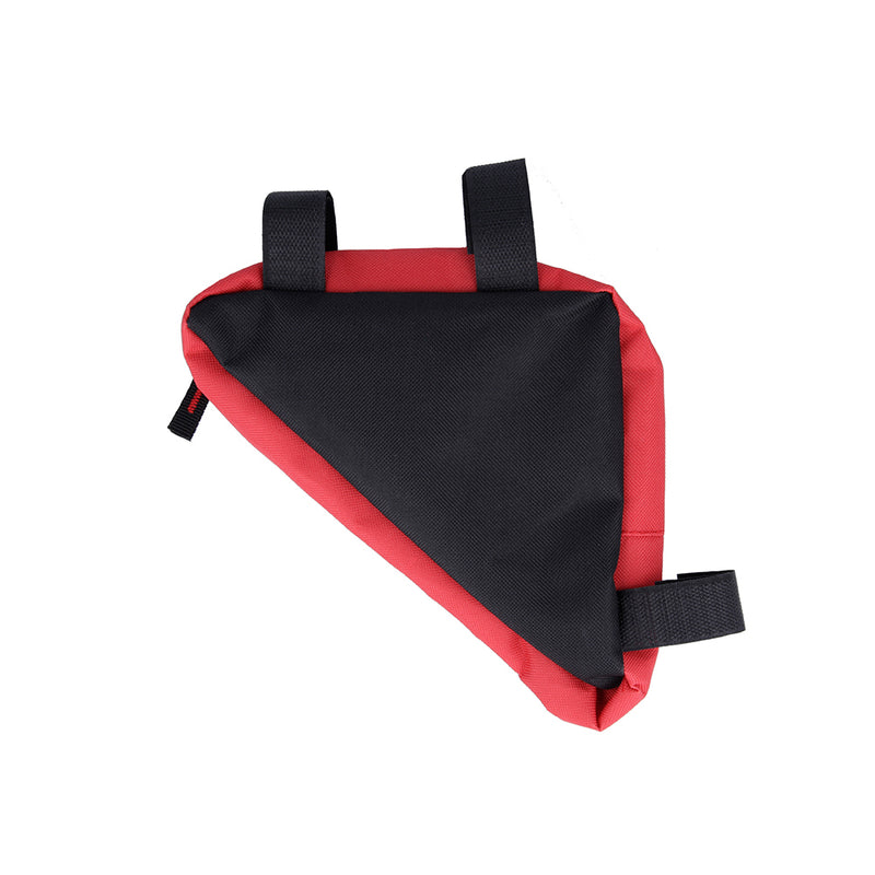Velosipēda rāmja soma ar rāvējslēdzēju un stiprinājuma klipšiem,ūdensdroša,sarkana ar melnu