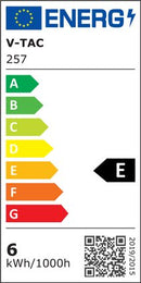 E27 6.5W(806Lm) LED Bulb V-TAC SAMSUNG, warranty 5 years, A60, cold white light 6400K