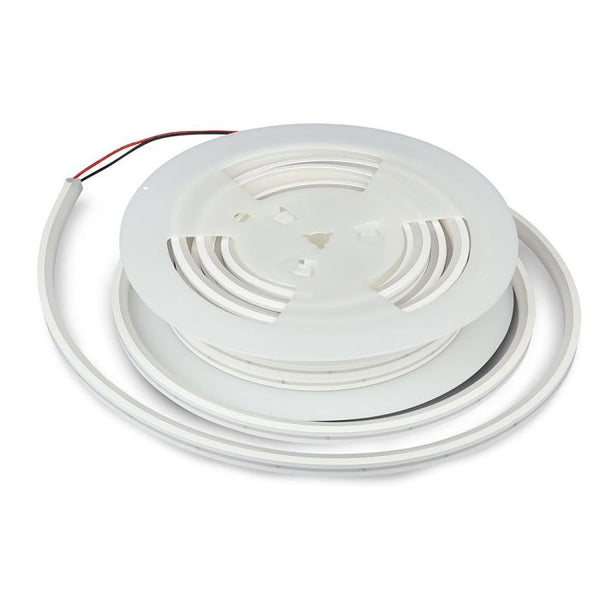 Cena par 10m_13W (1000Lm) LED 24V Flex neon silikona lente (13W/m), IP65 ūdensdroša, V-TAC, auksti balta gaisma 6400K