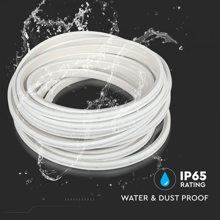 Hind 10m_13W (1000Lm) LED 24V 0.55A NEON FLEX silikoonlint, IP65 veekindel, V-TAC, külmvalge valgus 6400K.