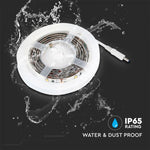 2.4W (200Lm) 30 LED strip 2835 1m with PIR sensor, with 4xAAA batteries, warm white light 2700K