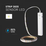 2.4W (200Lm) Led Tape 2835 1m PIR anduriga, 4xAAA patareidega, neutraalne valge valgus 4000K