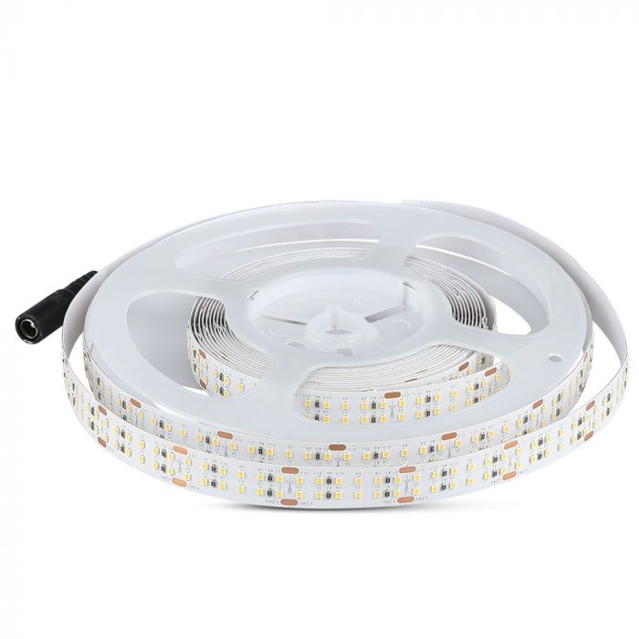 1 m LED lente 30W/m (2400lm), 24V, 360 LED/m SMD2216, CRI>95, IP20, 10 mm, silti balta 3000K
