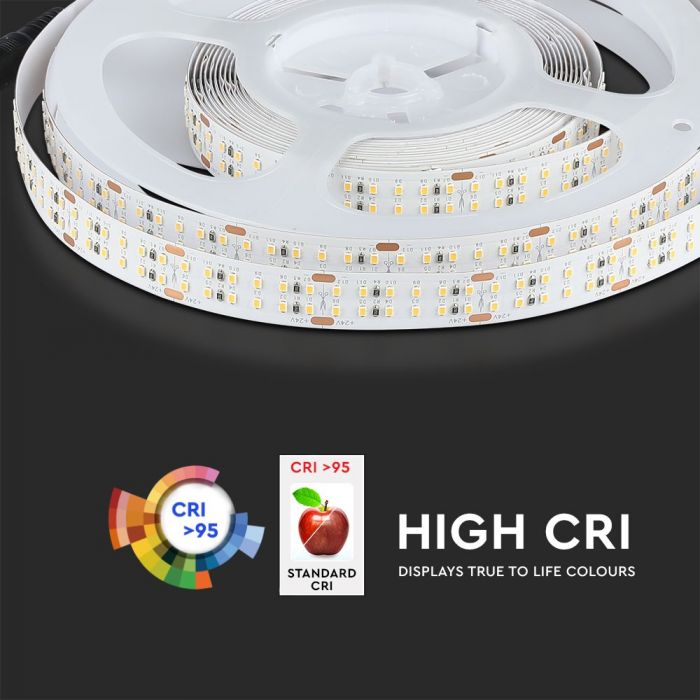 Hind 1m_30W(2400Lm) LED lint, 360 dioodi SMD2216, CRI>95, veekindel IP20, V-TAC, 24V, soe valge valgus 3000K.