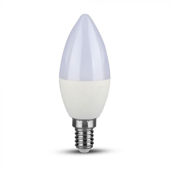 E14 4.5W(470Lm) LED Spuldze V-TAC SAMSUNG, garantija 5 gadi, C37, neitrāli balta gaisma 4000K