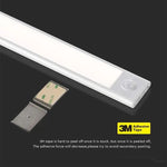 1,5W(110Lm) LED-skåparmatur med PIR-sensor, IP20, silver, neutralvit 4000K