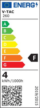 E14 4.5W(470Lm) LED Spuldze V-TAC SAMSUNG, garantija 5 gadi, C37, auksti balta gaisma 6400K