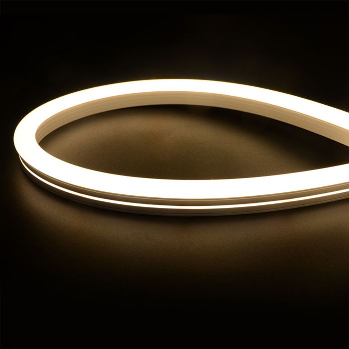 Цена на 10m_6.5W(260Lm) LED 24V Flex неоновая силиконовая лента, IP68 водонепроницаемая, заменяемая каждые 5 см, теплый белый свет 3000K