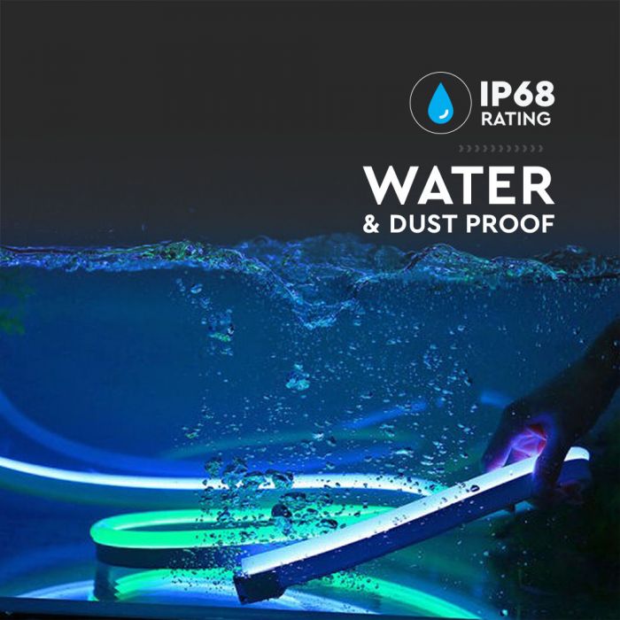 Цена на 10m_6.5W(260Lm) LED 24V Flex неоновая силиконовая лента, IP68 водонепроницаемая, заменяемая каждые 5 см, теплый белый свет 3000K