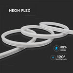 Цена на 10m_6.5W(260Lm) LED 24V Flex неоновая силиконовая лента, IP68 водонепроницаемая, заменяемая каждые 5 см, нейтральный белый свет 4000K