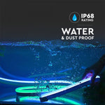 Цена на 10m_6.5W(260Lm) LED 24V Flex неоновая силиконовая лента, IP68 водонепроницаемая, заменяемая каждые 5 см, холодный белый свет 6000K