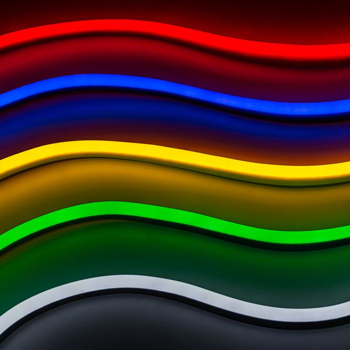 Цена на 10m_6.5W(260Lm) LED 24V Flex neon silicone tape, IP68 waterproof, replaceable every 5 cm, BLUE