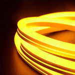 Цена за 10m_6.5W/m(260Lm/m) 0.27A 24V LED NEON FLEX силиконовая лента, IP68 водонепроницаемая, заменяемая каждые 5 см, ЖЕЛТАЯ