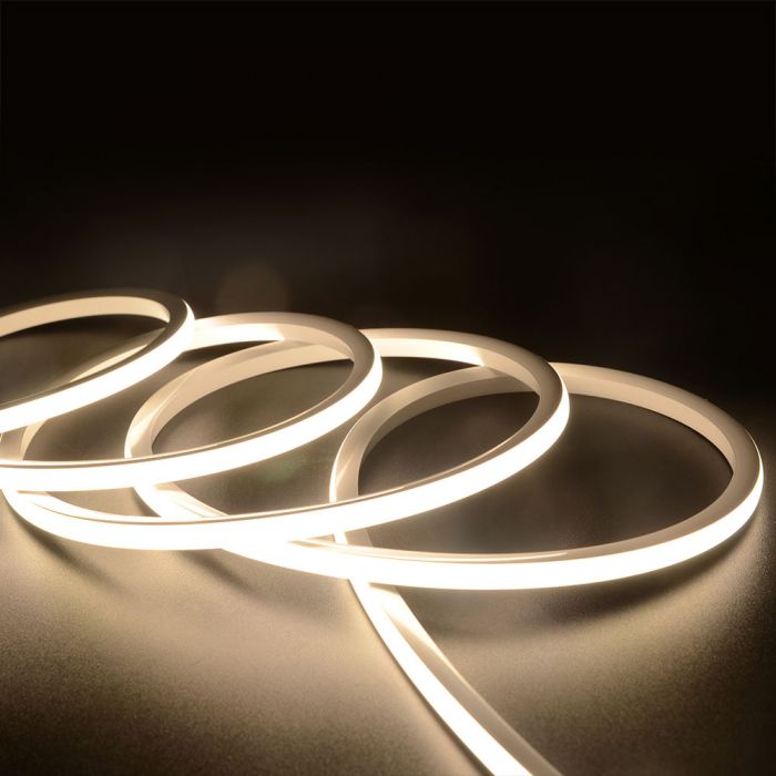 Цена на 5m_8W(530Lm) LED 24V Flex неоновая силиконовая лента, IP65 водонепроницаемый, теплый белый свет 3000K