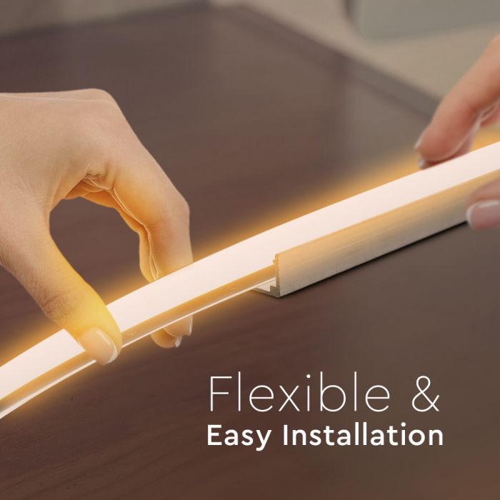 Цена на 5m_8W(530Lm) LED 24V Flex неоновая силиконовая лента, IP65 водонепроницаемый, теплый белый свет 3000K