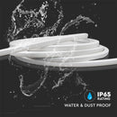 Cena par 5m_6.5W(260Lm) LED 24V Flex neon silikona lente, IP65 ūdensdroša, neitrāli balta gaisma 4000K